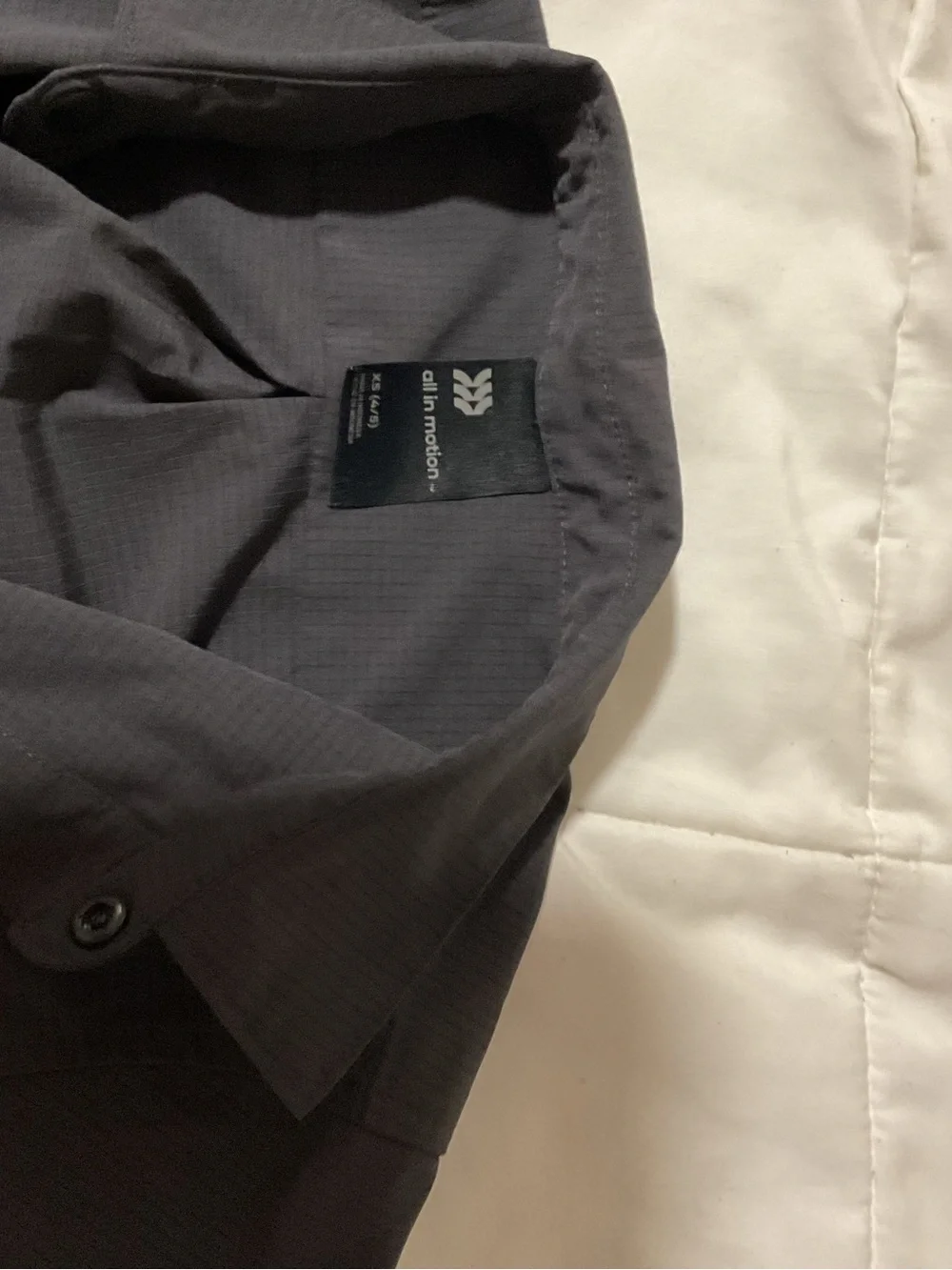 all in motion Boys' Dark Gray Short Sleeve Button Polo
